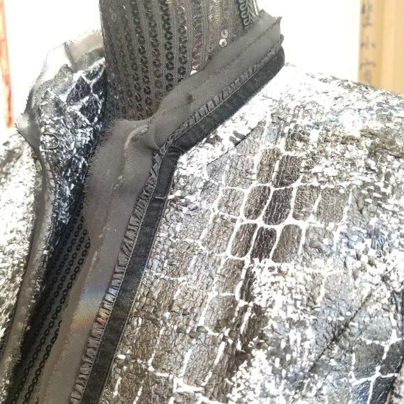 Cache Twill Short Crop Jacket Top Size 0 - Picture 11 of 12